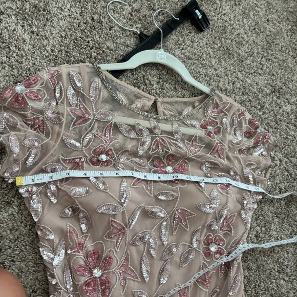 Adrianna Papell Embellished Maxi Dress in Blush - Picture 14 of 16